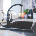 Black kitchen faucet