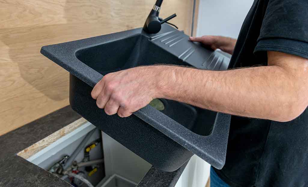 how to replace kitchen sink without replacing the countertop