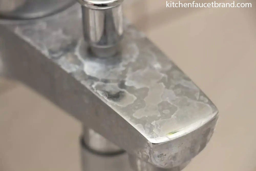 Hard Water Stains Brushed Nickel Faucet